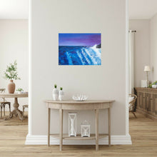 Load image into Gallery viewer, Original painting of crashing waves at sunset by Kerry Sandhu Art