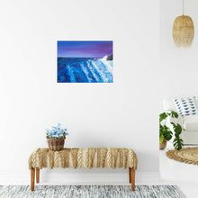 Load image into Gallery viewer, Original painting of crashing waves at sunset by Kerry Sandhu Art