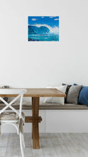 Load image into Gallery viewer, Original painting of a crashing wave over a reef by Kerry Sandhu Art