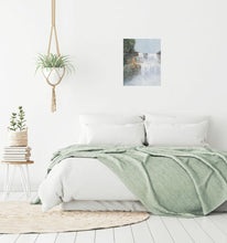 Load image into Gallery viewer, Original painting of a mystical waterfall with a hidden realm by Kerry Sandhu Art