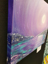 Load image into Gallery viewer, Original painting of a mystical full moon reflecting over water by Kerry Sandhu Art
