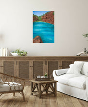 Load image into Gallery viewer, Original painting of Fortescue Falls in the Kimberley region of the North West of Western Australia by Kerry Sandhu Art
