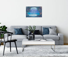 Load image into Gallery viewer, A whimsical view of a fairy playground inside a waterfall by Kerry Sandhu Art