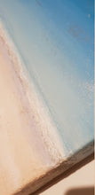 Load image into Gallery viewer, Original painting of a tranquil tropical beach with palm leaves by Kerry Sandhu Art