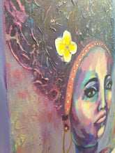 Load image into Gallery viewer, Original portrait painting of an African American woman in bold colours by Kerry Sandhu Art