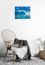 Load image into Gallery viewer, Original painting of a crashing wave over a reef by Kerry Sandhu Art