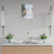 Load image into Gallery viewer, Original painting of a mystical waterfall with a hidden realm by Kerry Sandhu Art