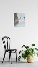Load image into Gallery viewer, Original painting of a mystical waterfall with a hidden realm by Kerry Sandhu Art