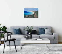 Load image into Gallery viewer, Original painting Quokkas overlooking Pinky's Beach & Bathurst Lighthouse, Rottnest Island, Western Australia by Kerry Sandhu Art