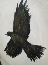 Load image into Gallery viewer, Original painting of a murder of crows flying and perched