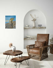 Load image into Gallery viewer, Original painting of a Digger's slouch hat resting on a gun with an ANZAC inspired Crest by Kerry Sandhu Art