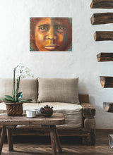 Load image into Gallery viewer, Original artwork of a closeup portrait of an aboriginal woman by Kerry Sandhu Art