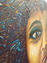 Load image into Gallery viewer, Original close-up portrait painting of an African American woman by Kerry Sandhu Art