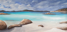 Load image into Gallery viewer, Original painting of a tranquil ocean/ beach scene in Denmark in the South West of Western Australia giclee print
