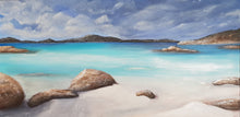 Load image into Gallery viewer, Original painting of a tranquil ocean/ beach scene in Denmark in the South West of Western Australia giclee print