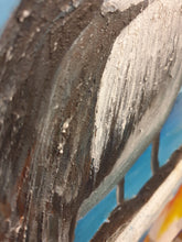 Load image into Gallery viewer, Original painting of an Australian pelican standing rocks overlooking a beach by Kerry Sandhu Art