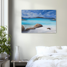 Load image into Gallery viewer, Painting of a tranquil ocean/ beach scene in Denmark, South West Western Australia aluminium print available in various sizes
