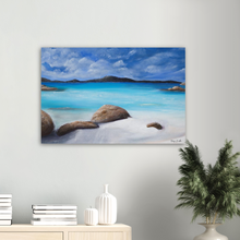 Load image into Gallery viewer, Painting of a tranquil ocean/ beach scene in Denmark, South West Western Australia aluminium print available in various sizes