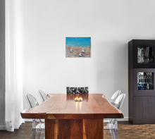 Load image into Gallery viewer, Original painting of three Australian pelicans on a beach by Kerry Sandhu Art