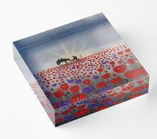 Load image into Gallery viewer, Vibrant back mounted photographic prints, 2.5cm thick solid free-standing acrylic block. Original artwork by Kerry Sandhu Art