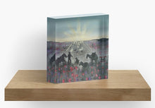 Load image into Gallery viewer, Vibrant back mounted photographic prints, 2.5cm thick solid free-standing acrylic block. Original artwork by Kerry Sandhu Art