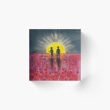 Load image into Gallery viewer, Vibrant back mounted photographic prints, 2.5cm thick solid free-standing acrylic block. Original artwork by Kerry Sandhu Art
