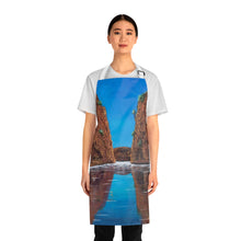 Load image into Gallery viewer, Apron - lightweight, silky finish 100% polyester, two front pockets. Many original artwork designs by Kerry Sandhu Art
