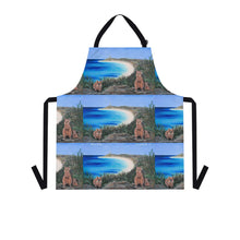 Load image into Gallery viewer, Apron - lightweight, silky finish 100% polyester, two front pockets. Many original artwork designs by Kerry Sandhu Art
