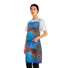 Load image into Gallery viewer, Apron - lightweight, silky finish 100% polyester, two front pockets. Many original artwork designs by Kerry Sandhu Art
