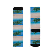 Load image into Gallery viewer, Step out in style with these funky socks! 3 sizes. Ribbed tube, cushioned bottoms, sublimated print by Kerry Sandhu Art
