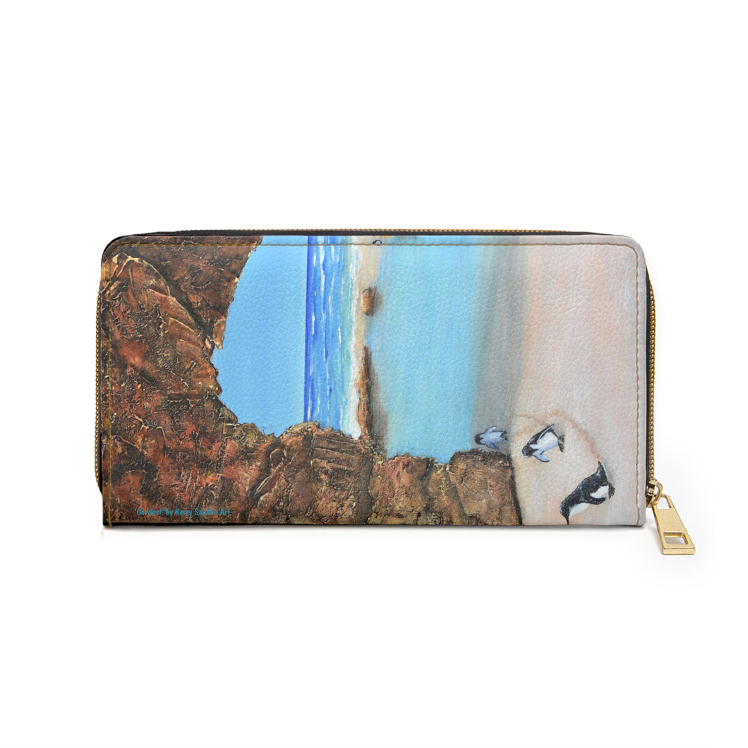Pockets for cash, c/cards, coins, & more. Stylish faux leather, lots of original artworks by Kerry Sandhu Art to choose from