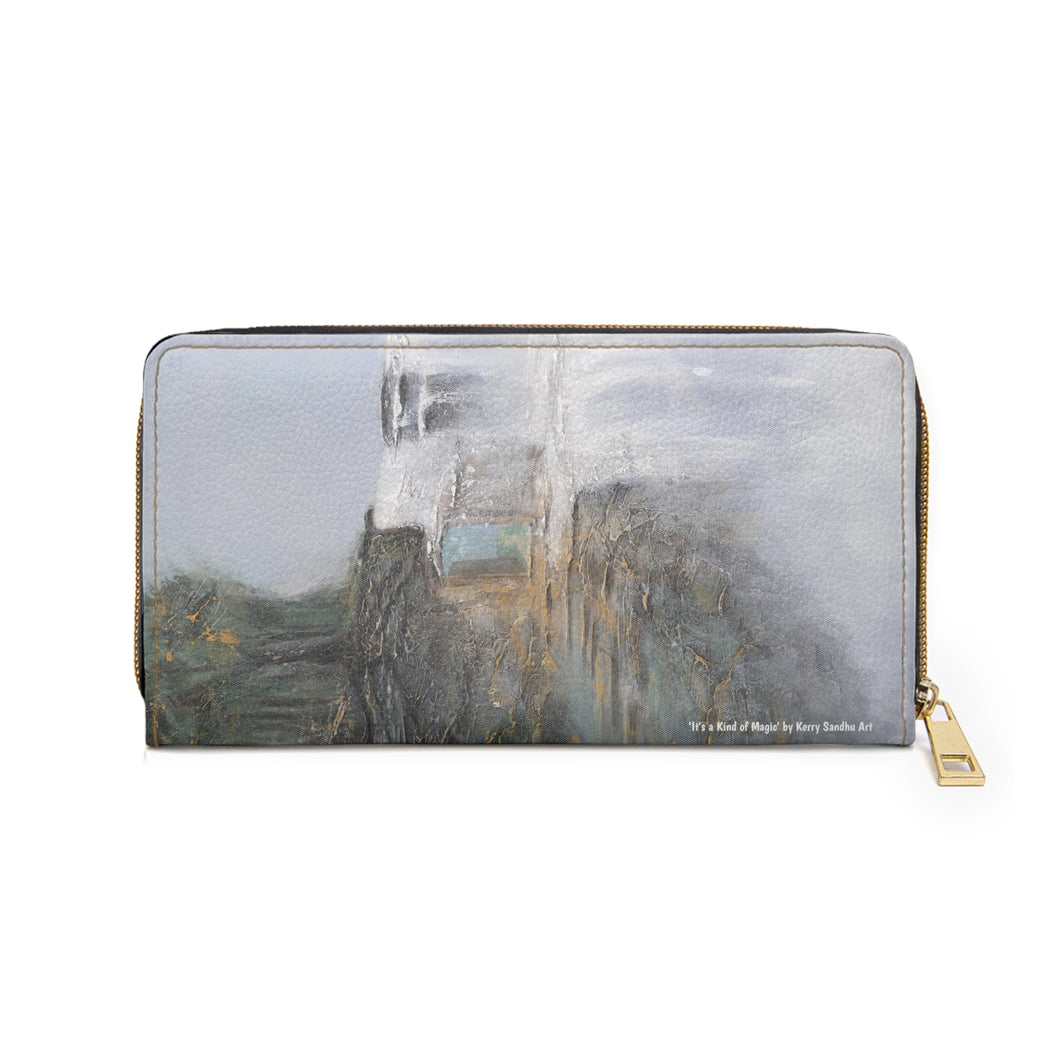 Pockets for cash, c/cards, coins, & more. Stylish faux leather, lots of original artworks by Kerry Sandhu Art to choose from