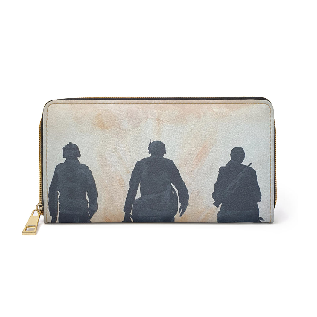 Pockets for cash, c/cards, coins, & more. Stylish faux leather, lots of original artworks by Kerry Sandhu Art to choose from