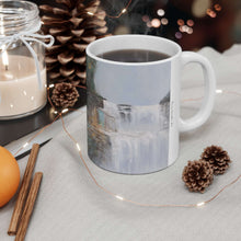Load image into Gallery viewer, 11oz BPA, lead-free, microwave/dishwasher safe, white ceramic, vivid colours. Many original artworks by Kerry Sandhu Art

