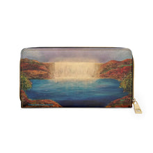Load image into Gallery viewer, Pockets for cash, c/cards, coins, &amp; more. Stylish faux leather, lots of original artworks by Kerry Sandhu Art to choose from
