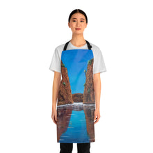 Load image into Gallery viewer, Apron - lightweight, silky finish 100% polyester, two front pockets. Many original artwork designs by Kerry Sandhu Art
