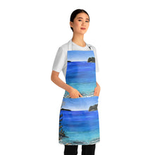Load image into Gallery viewer, Apron - lightweight, silky finish 100% polyester, two front pockets. Many original artwork designs by Kerry Sandhu Art
