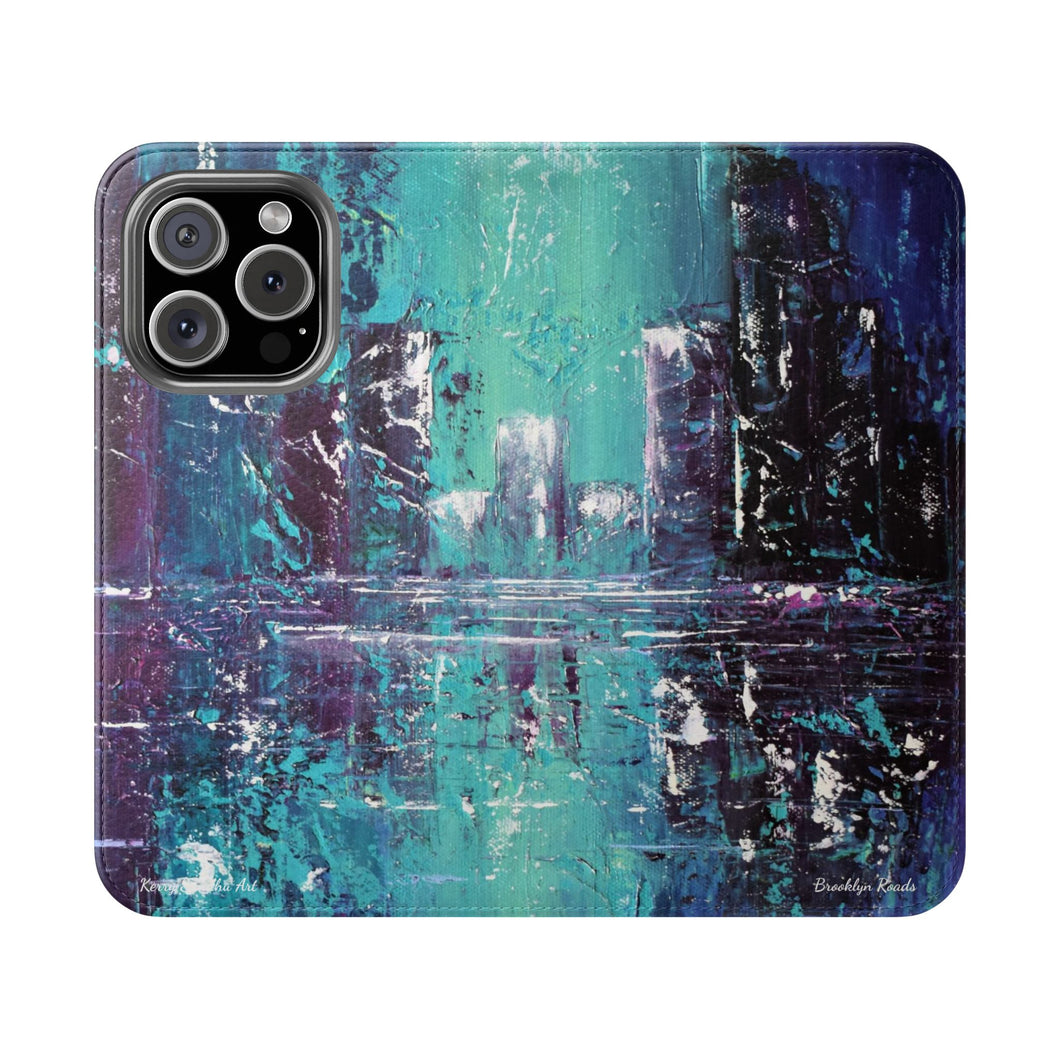 Brooklyn Roads - PHONE CASE WALLET - by Kerry Sandhu Art