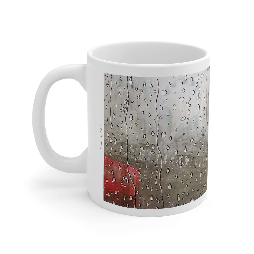 11oz BPA, lead-free, microwave/dishwasher safe, white ceramic, vivid colours. Many original artworks by Kerry Sandhu Art