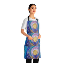 Load image into Gallery viewer, Apron - lightweight, silky finish 100% polyester, two front pockets. Many original artwork designs by Kerry Sandhu Art
