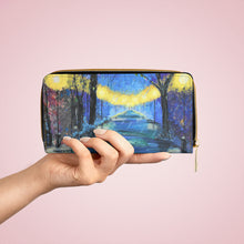 Load image into Gallery viewer, Pockets for cash, c/cards, coins, &amp; more. Stylish faux leather, lots of original artworks by Kerry Sandhu Art to choose from
