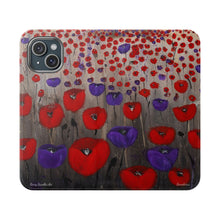 Load image into Gallery viewer, Benedictus (Poppies Only) - PHONE CASE WALLET - by Kerry Sandhu Art
