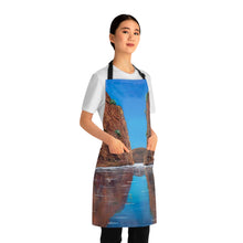 Load image into Gallery viewer, Apron - lightweight, silky finish 100% polyester, two front pockets. Many original artwork designs by Kerry Sandhu Art
