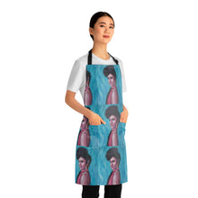 Load image into Gallery viewer, Apron - lightweight, silky finish 100% polyester, two front pockets. Many original artwork designs by Kerry Sandhu Art
