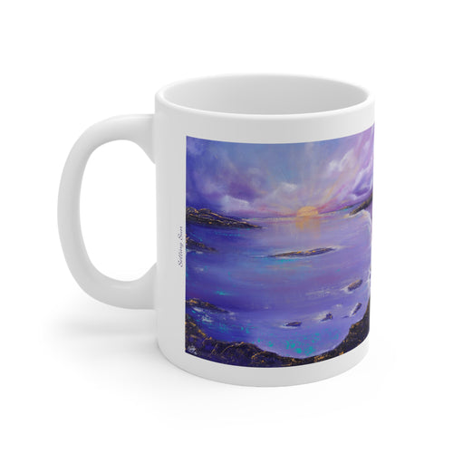 11oz BPA, lead-free, microwave/dishwasher safe, white ceramic, vivid colours. Many original artworks by Kerry Sandhu Art