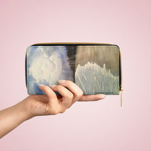 Load image into Gallery viewer, Pockets for cash, c/cards, coins, &amp; more. Stylish faux leather, lots of original artworks by Kerry Sandhu Art to choose from
