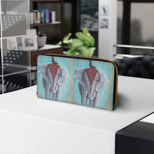 Load image into Gallery viewer, Pockets for cash, c/cards, coins, &amp; more. Stylish faux leather, lots of original artworks by Kerry Sandhu Art to choose from
