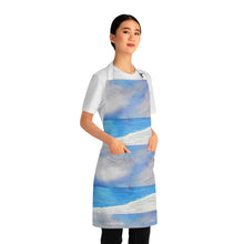 Load image into Gallery viewer, Apron - lightweight, silky finish 100% polyester, two front pockets. Many original artwork designs by Kerry Sandhu Art
