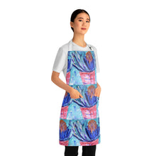 Load image into Gallery viewer, Apron - lightweight, silky finish 100% polyester, two front pockets. Many original artwork designs by Kerry Sandhu Art
