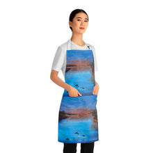 Load image into Gallery viewer, Apron - lightweight, silky finish 100% polyester, two front pockets. Many original artwork designs by Kerry Sandhu Art
